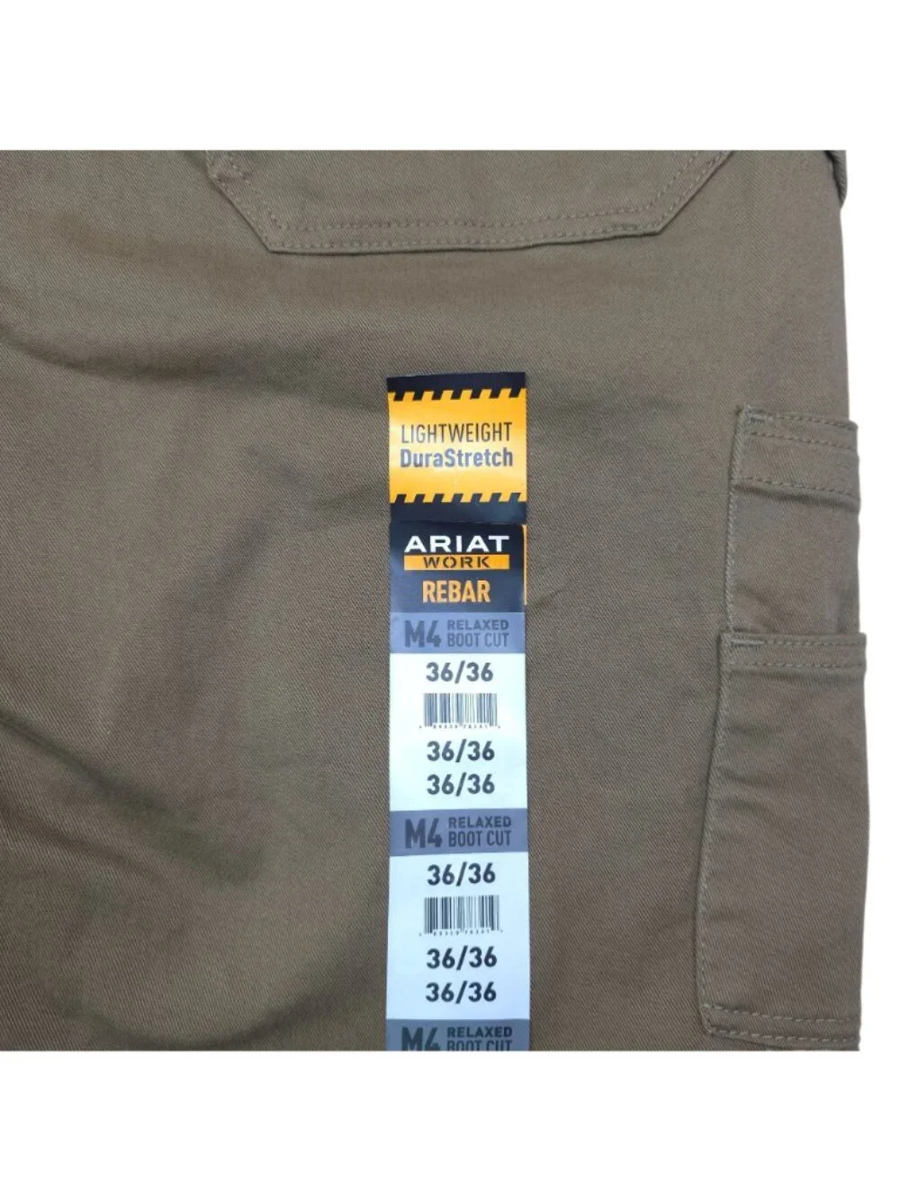 Ariat Work Rebar M4 Relaxed Bootcut Work Pants 36/36 Tan 2X More Durable Cargo